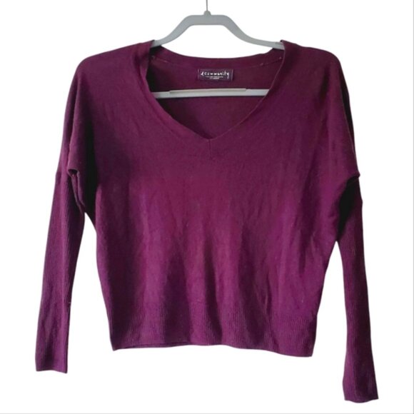 Aritzia Sweaters - Aritzia Community Bamboo Cashmere V-Neck Boxy Crop Sweater S